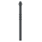 Dekorativ puller | Serie 479B | � 76 mm | fastmonteret, til indst�bning i beton med jordanker, total l�ngde ca. 1300 mm | uden l�s | med 2 �jer